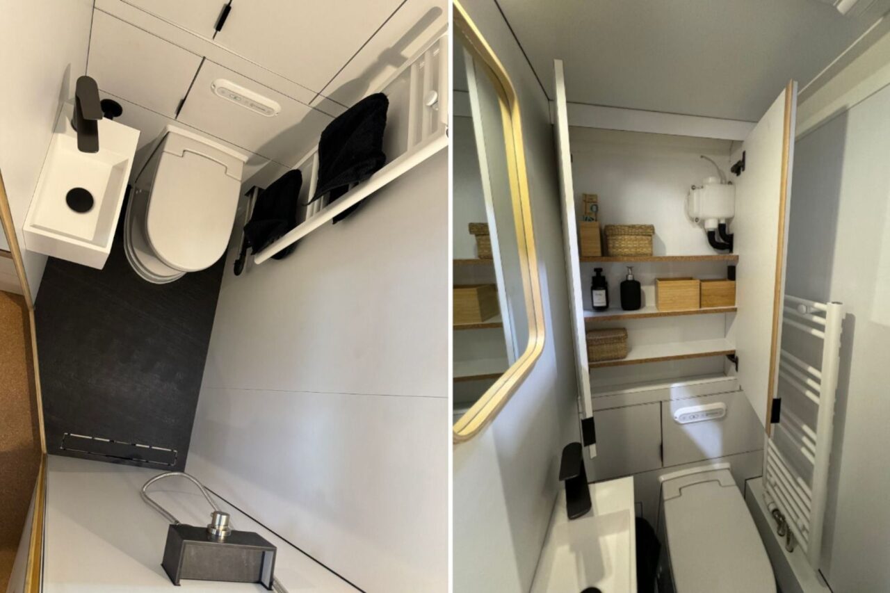 Greenlander Sherpa 4x4 (2025) - Ekologiczny luksusowy kamper z napędem na wszystkie koła dla 2 osób 5 greenlander sherpa 4x4 bad caravan salon 2024 c katja scholz